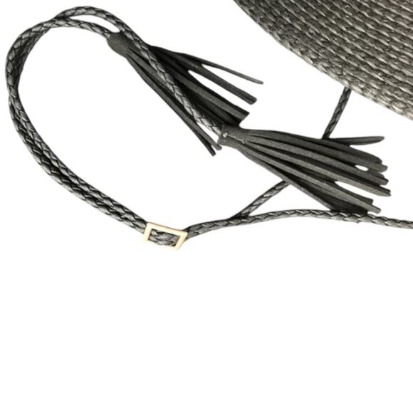 San Diego Hat Co Sun Hat Womens One Size Woven Chin Strap Black Adjustable NWT - Picture 8 of 8